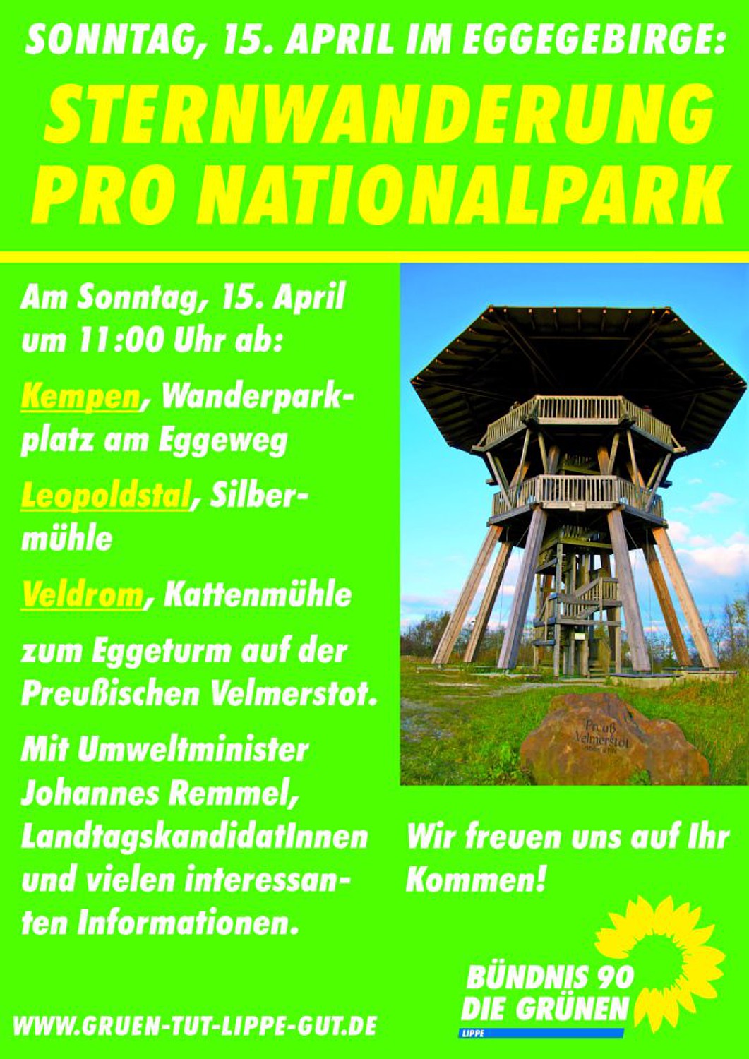 Plakat Sternwanderung Nationalpark