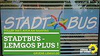 Plakat "Stadtbus - Lemgos Plus!"