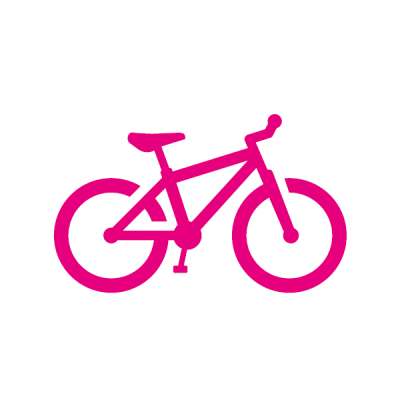 Piktogramm magenta Fahrrad