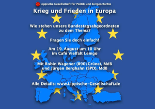 Europakarte mit Informationen zur Veranstaltung - siehe Text